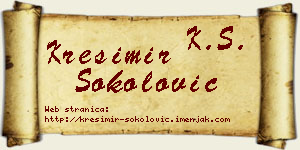 Krešimir Sokolović vizit kartica